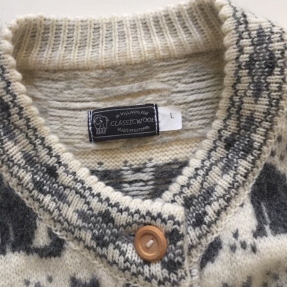 Wool Cat Design Cardigan. Women’s  Size Large. - Picture 4 of 10